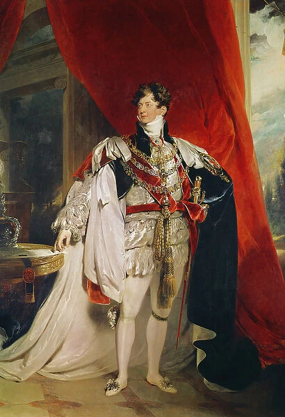 The Prince Regent, later George IV (1762-1830) in his Garter Robes, 1816 (oil on canvas)