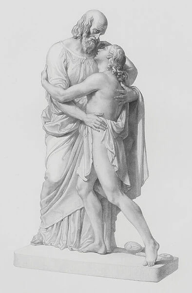 The Prodigal Son, engraved by J H Baker from the group in marble by W Theed (engraving)