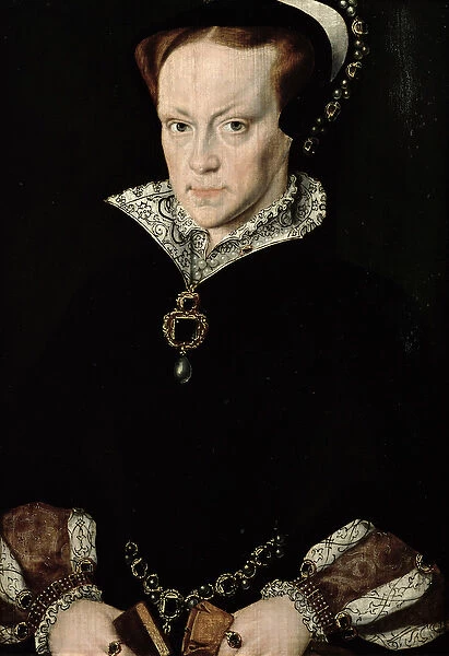 Queen Mary I (1516-58) of England (oil on panel)