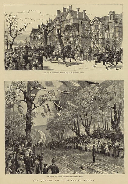 The Queens Visit to Epping Forest (engraving)