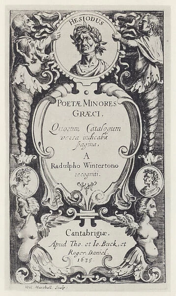 R Winterton, Poetae minores Graeci, T and J Buck and R Daniel, Cambridge 1635 (b  /  w photo)