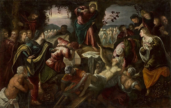 The Raising of Lazarus, 1585-1590 (oil on canvas)