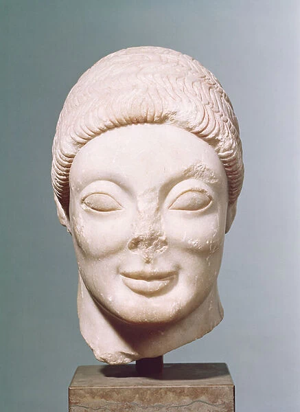 The Rayet Head, Attic, from Dipylon, c. 530 BC (marble)