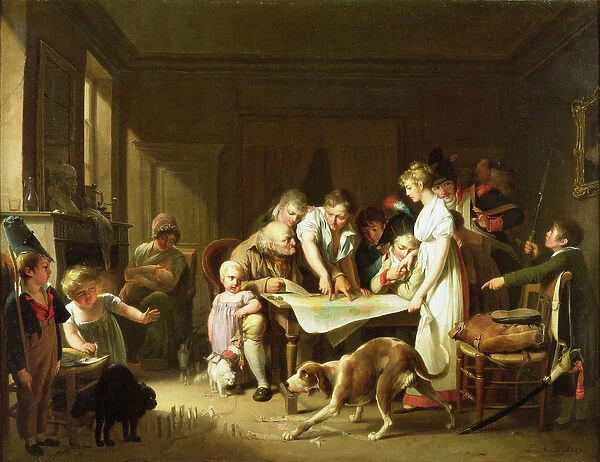 Reading the Army Report, 1807 (oil on canvas)