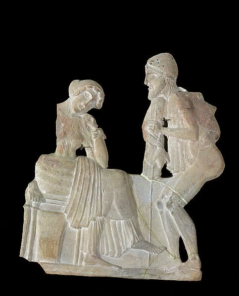 Relief depicting Odysseus and Penelope, from Milo, c. 450 BC (stone)
