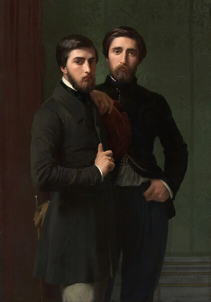 Rene-Charles Dassy and His Brother Jean-Baptiste-Claude-Amede Dassy, 1850 (oil on canvas)