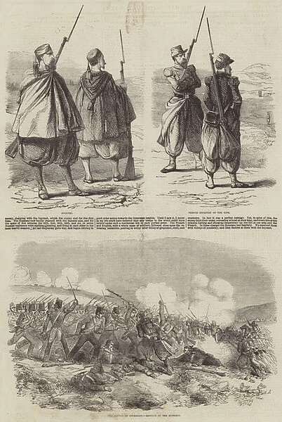 Repulse of the Russians by the 2nd Division (engraving)
