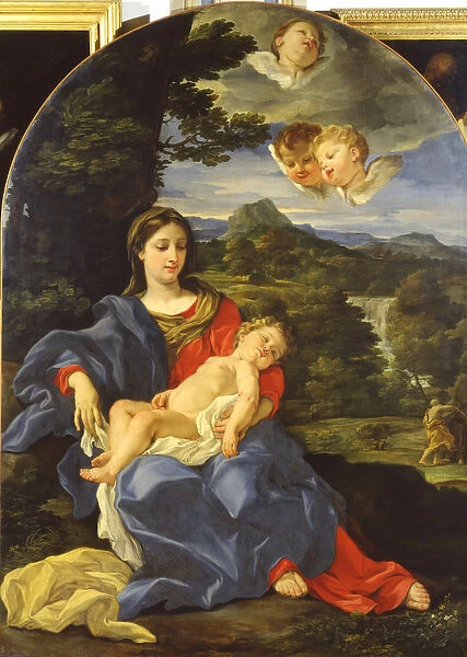 Resting during the Flight into Egypt (oil on canvas)