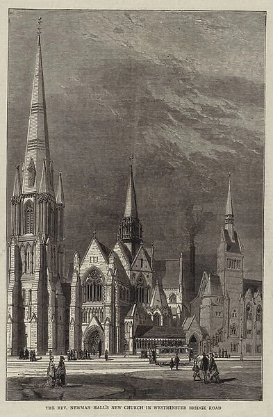 The Reverend Newman Halls New Church in Westminster Bridge Road (engraving)