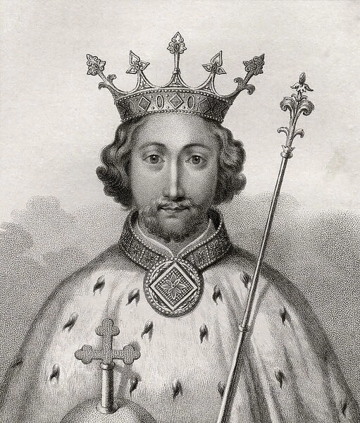 Richard II, engraved by Bocquet, from A Catalogue of the Royal and Noble Authors