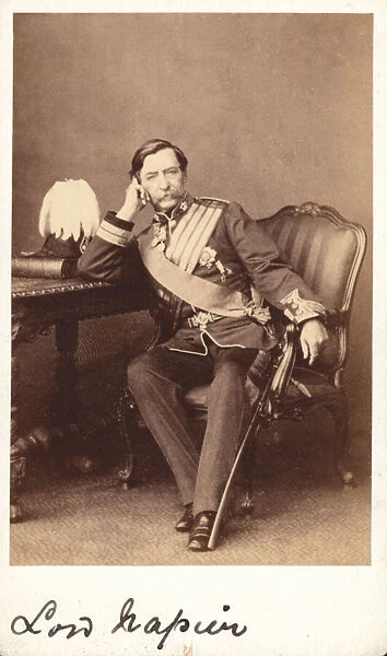 Robert Napier, 1st Baron Napier of Magdala, British soldier (b  /  w photo)