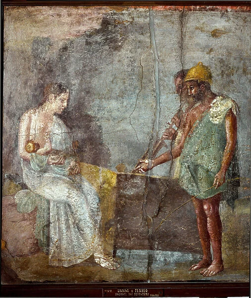 Roman Art: 'Danae and his son Persee are found by fishermen on the beach of