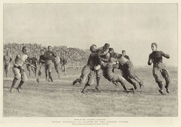 Rugby Football as played in the United States (engraving)