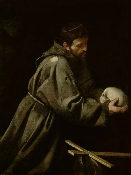 Saint Francis in Meditation (oil on canvas)