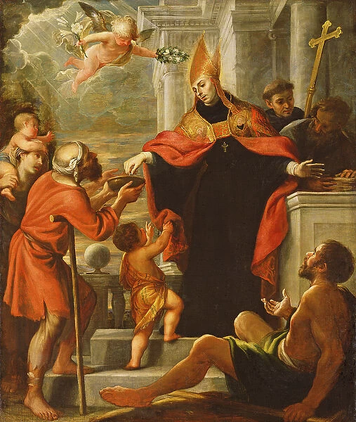 Saint Thomas of Villanova distributing alms (oil on canvas)