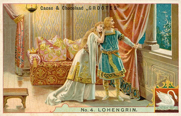 Scene from Richard Wagners opera Lohengrin (chromolitho)