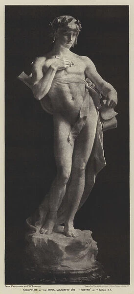 Sculpture at the Royal Academy, 1891, 'Poetry'(b  /  w photo)