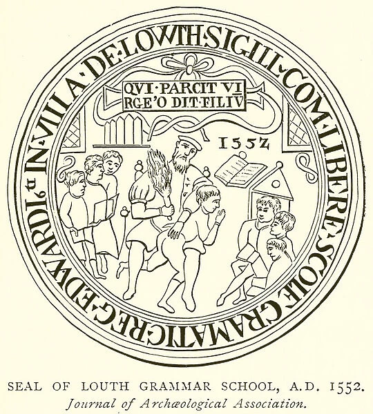 Seal of Louth Grammar School, A. D. 1552 (engraving)