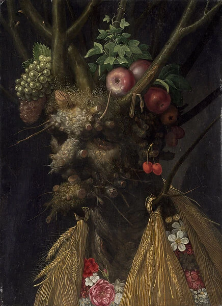 Four Seasons in the One Head, c. 1590 (oil on panel)