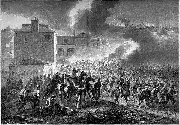 Seccession War (1861-1865) or American Civil War: evacuation of the city of Corinth