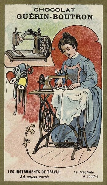 The sewing machine (chromolitho)