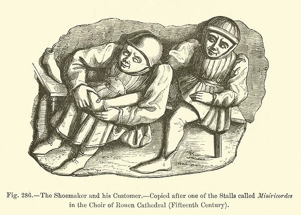 The Shoemaker and his Customer (engraving)