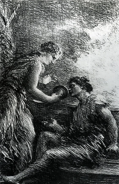 Sieglinde and Siegmund, scene from Wagners opera The Valkyrie, 1887