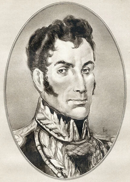 Simon Jose Antonio de la Santusima Trinidad Bolivar Palacios Ponte y Blanco, from Living Biographies of Famous Men