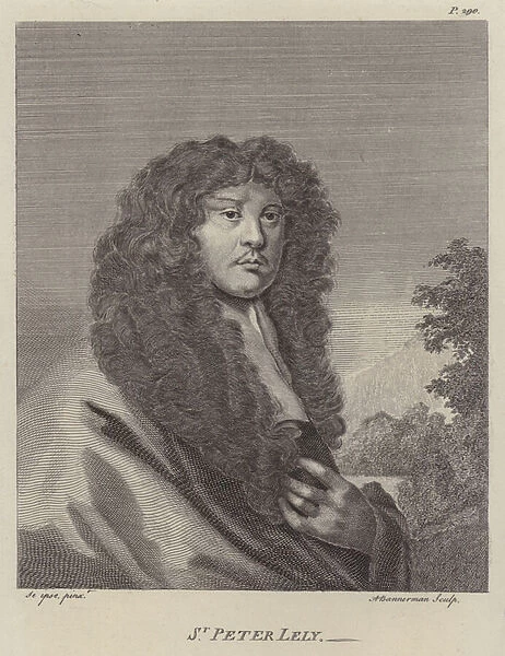 Sir Peter Lely, English artist (engraving)