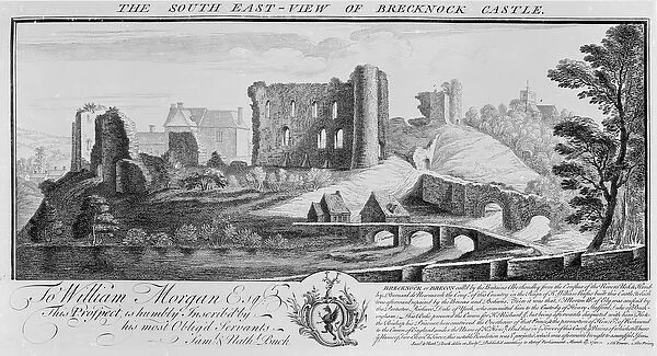 The South-East View of Brecknock Castle, 1741 (engraving)