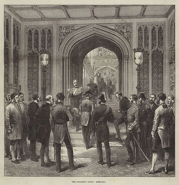 The Speakers Levee, Arrivals (engraving)