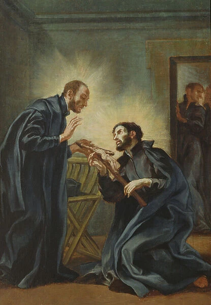 St Ignatius of Loyola sending St Francis Xavier to India (oil on canvas)