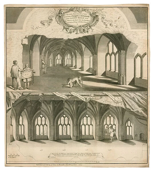 St Thomass Chapel on Old London Bridge (engraving)