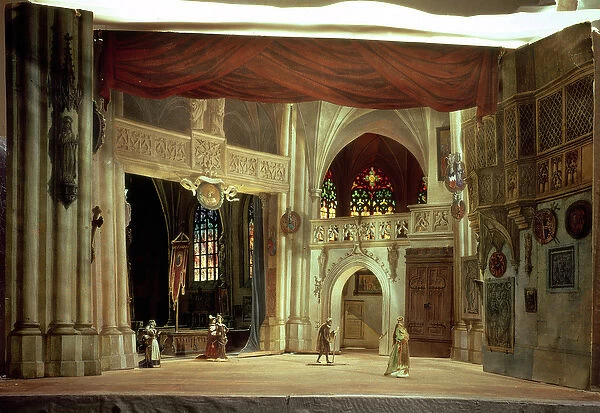 Stage model for the opera Der Meistersinger von Nurnberg by Richard Wagner