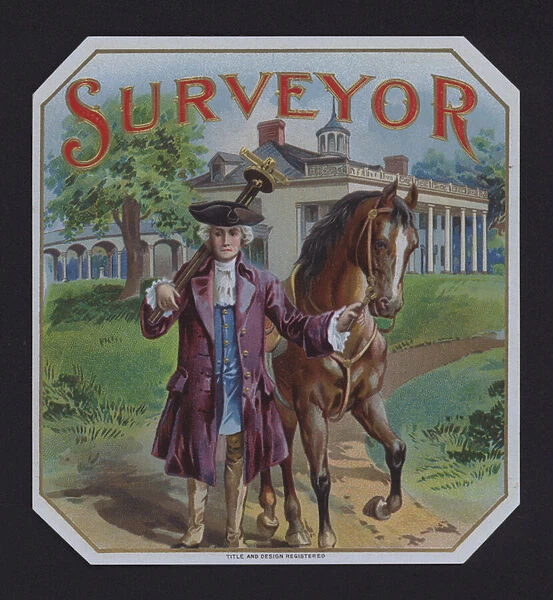 Surveyor, cigar label (chromolitho)
