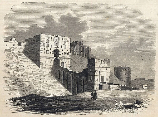 Syria: the city of Aleppo in the 19th century - Citadel - Aleppo in Syria - 1864