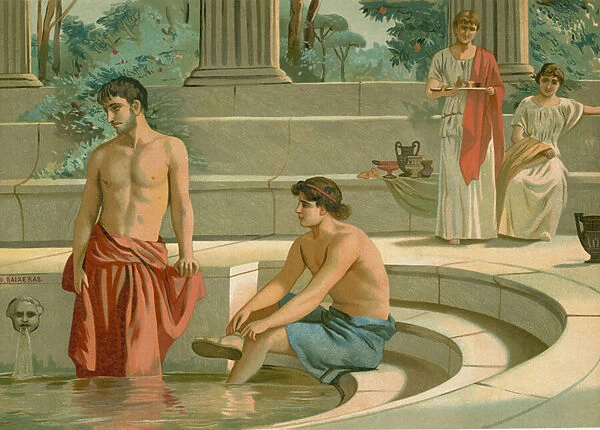 Telemachus and Pisistratus in the palace of Menelaus