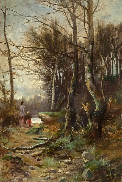 By the Side of the River, Blairgowrie, 1884 (oil on canvas)