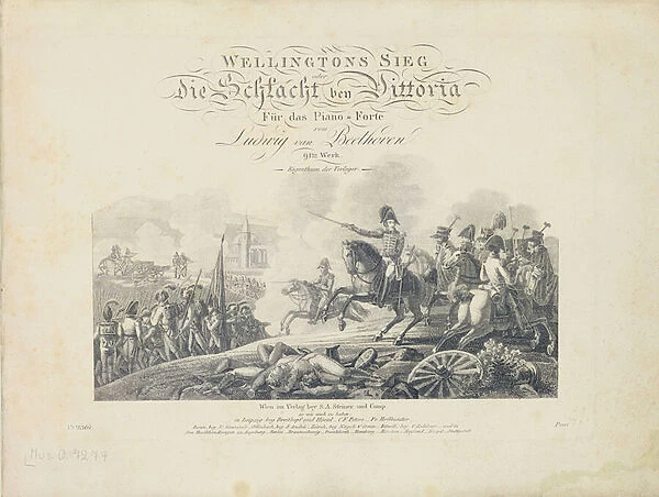 Title Page from Wellingtons Victory, Op. 91, published by S. A