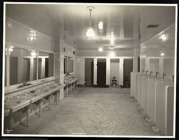 Toilets at the Hotel Pennsylvania, 1918 (silver gelatin print)