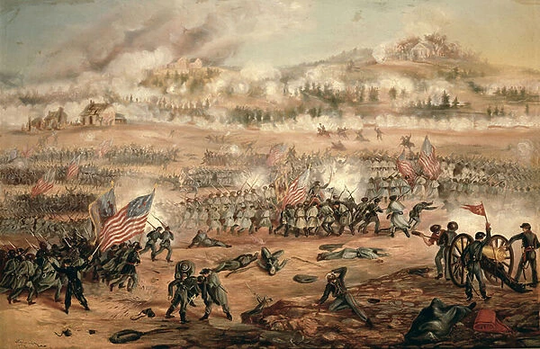 The Union attack on Maryes Heights during the Battle of Fredericksburg