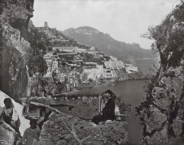 View of Amalfi, Italy (b  /  w photo)