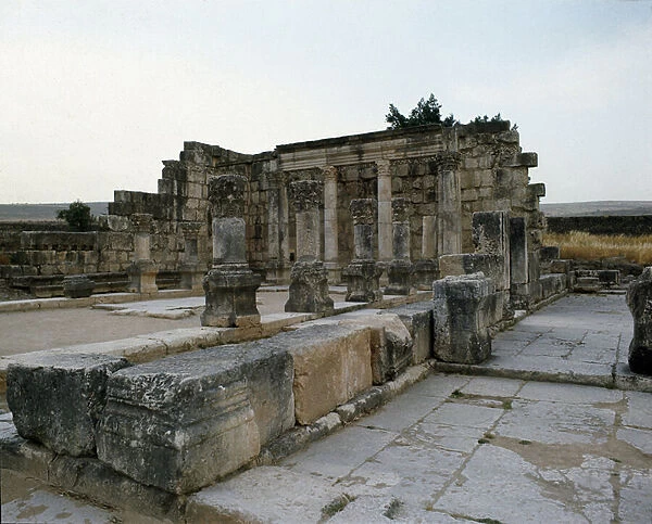 View of the ancient synagogue, Byzantine period (2nd-5th century)