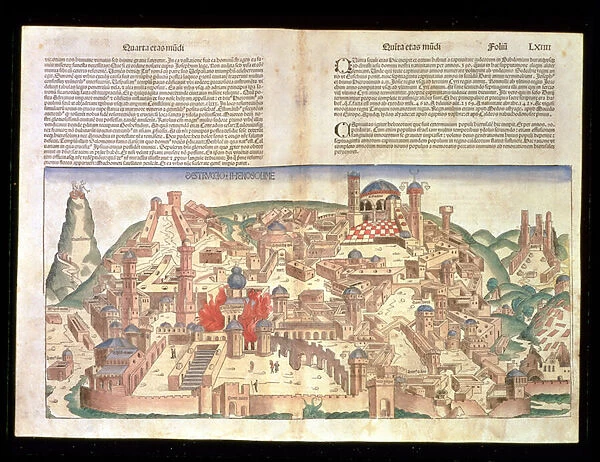 View of the city of Jerusalem, from the Nuremberg Chronicle by Hartmann Schedel
