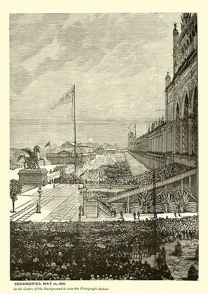 View of the Opening, Ceremonies, 10 May 1876 (engraving)