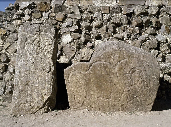View of stealea of danzantes, (500 BC-850 AD)
