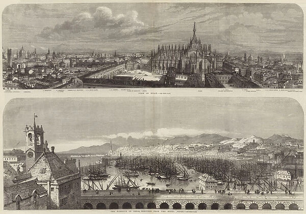 Views of Milan and Genoa (engraving)
