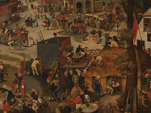A Village Festival with a Theatrical Performance and a Procession in Honour of St Hubert