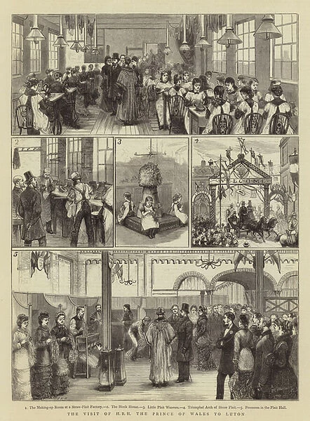 The Visit of HRH the Prince of Wales to Luton (engraving)