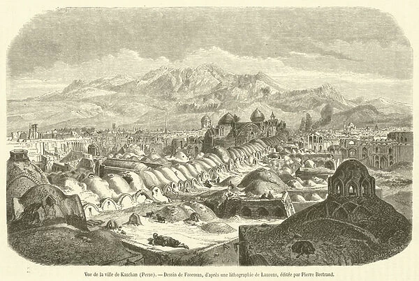 Vue de la ville de Kaschan, Perse (engraving)